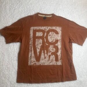 Y2K rocawear mens brown t-shirt skater hiphop